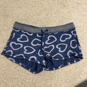 old navy purple heart short shorts